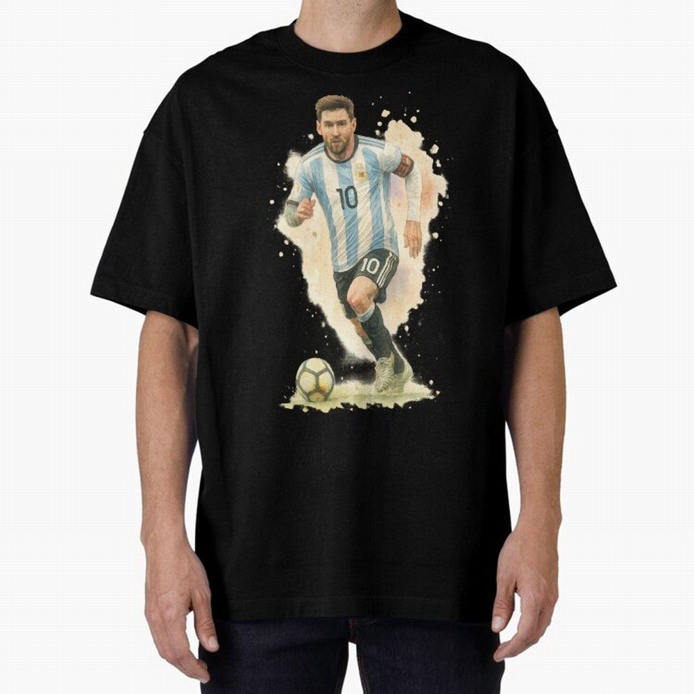 skills Lionel Messi watercolor illustration Classic T-Shirt Bring Global Tournament Vibes to Match Day Hype around FIFA World Cup 2026, Messi and Cristiano Ronaldo, France and Portugal, Match Day Excitement, Supporter Culture, Golden Goals and