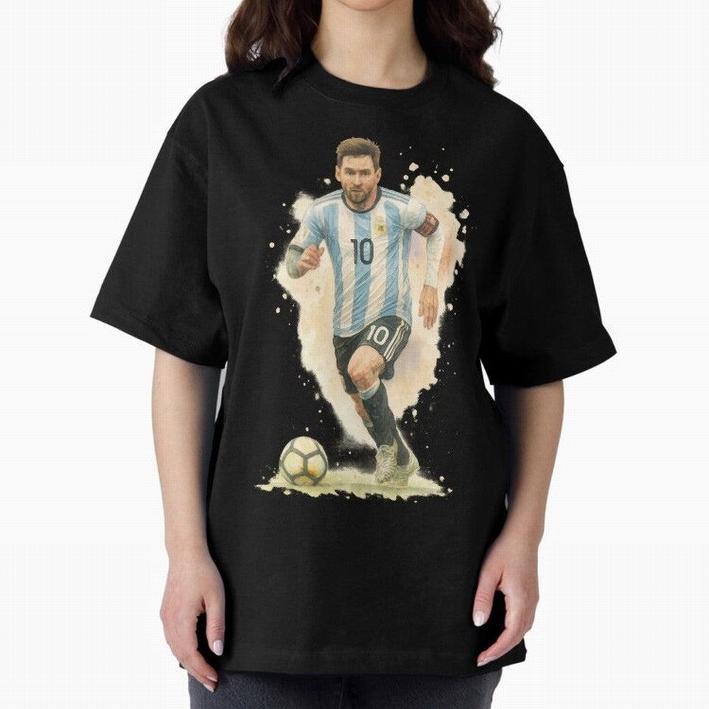 skills Lionel Messi watercolor illustration Classic T-Shirt Bring Global Tournament Vibes to Match Day Hype around FIFA World Cup 2026, Messi and Cristiano Ronaldo, France and Portugal, Match Day Excitement, Supporter Culture, Golden Goals and