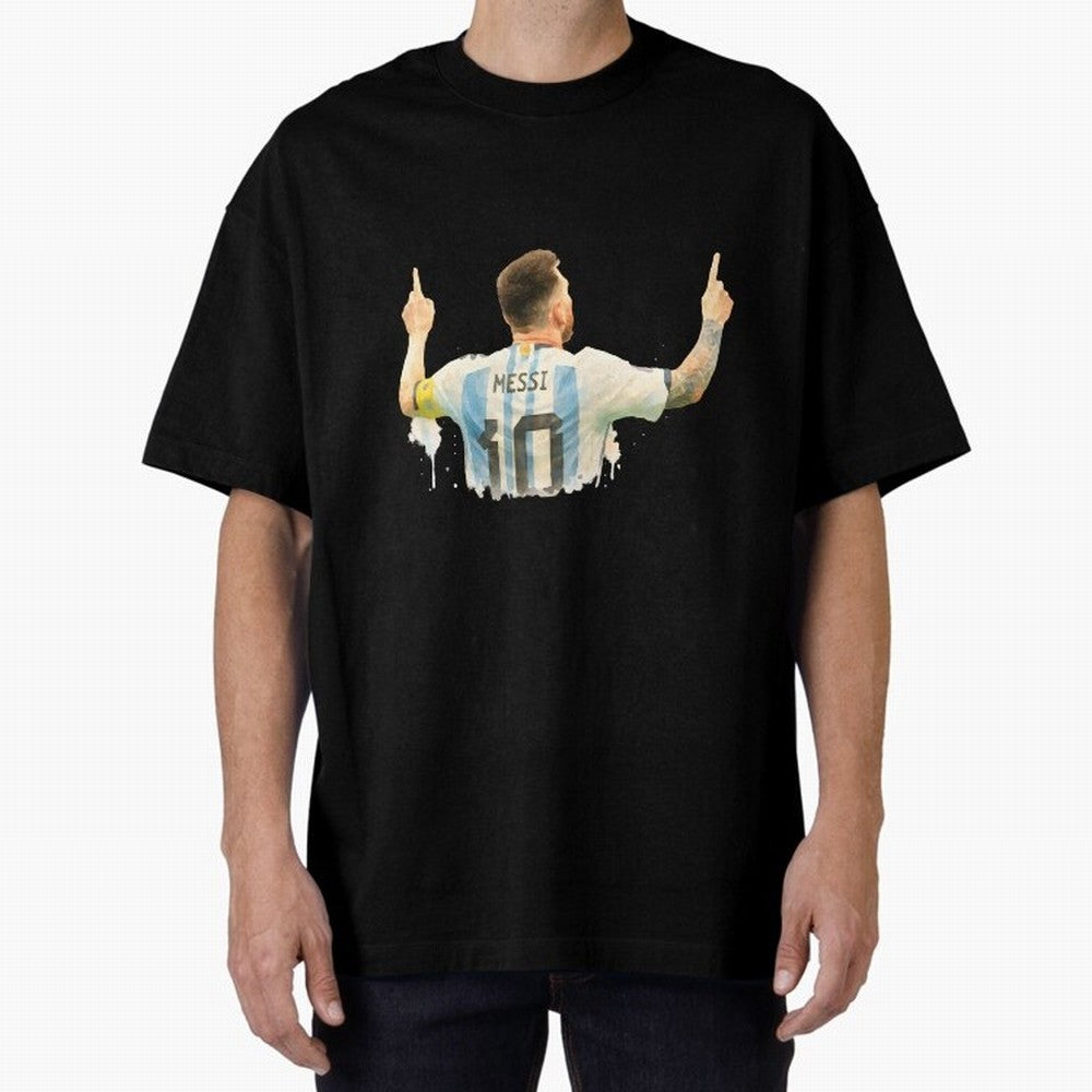 celebration Lionel Messi watercolor illustration Classic T-Shirt Elevate the FIFA World Cup 2026 Group Stage Journey through Messi, Neymar and Mbappe Highlights, Argentina Pride, Retro Football Energy, Iconic Rivalries, Trophy Chase Drama and