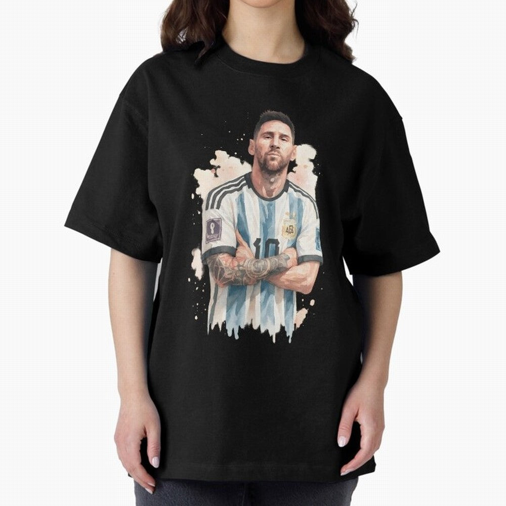Lionel Messi watercolor illustration Classic T-Shirt Build FIFA World Cup 2026 USA Canada Mexico for Fans of CR7 and Argentina, France and Brazil, Bringing Supporter Pride, Iconic Celebrations, Legendary Names and Global Match Day Energy; Created