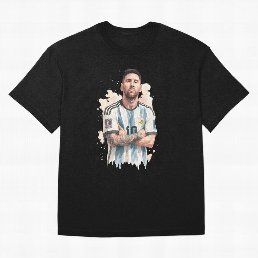 Lionel Messi watercolor illustration Classic T-Shirt Build FIFA World Cup 2026 USA Canada Mexico for Fans of CR7 and Argentina, France and Brazil, Bringing Supporter Pride, Iconic Celebrations, Legendary Names and Global Match Day Energy; Created