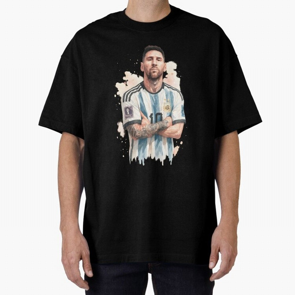 Lionel Messi watercolor illustration Classic T-Shirt Build FIFA World Cup 2026 USA Canada Mexico for Fans of CR7 and Argentina, France and Brazil, Bringing Supporter Pride, Iconic Celebrations, Legendary Names and Global Match Day Energy; Created