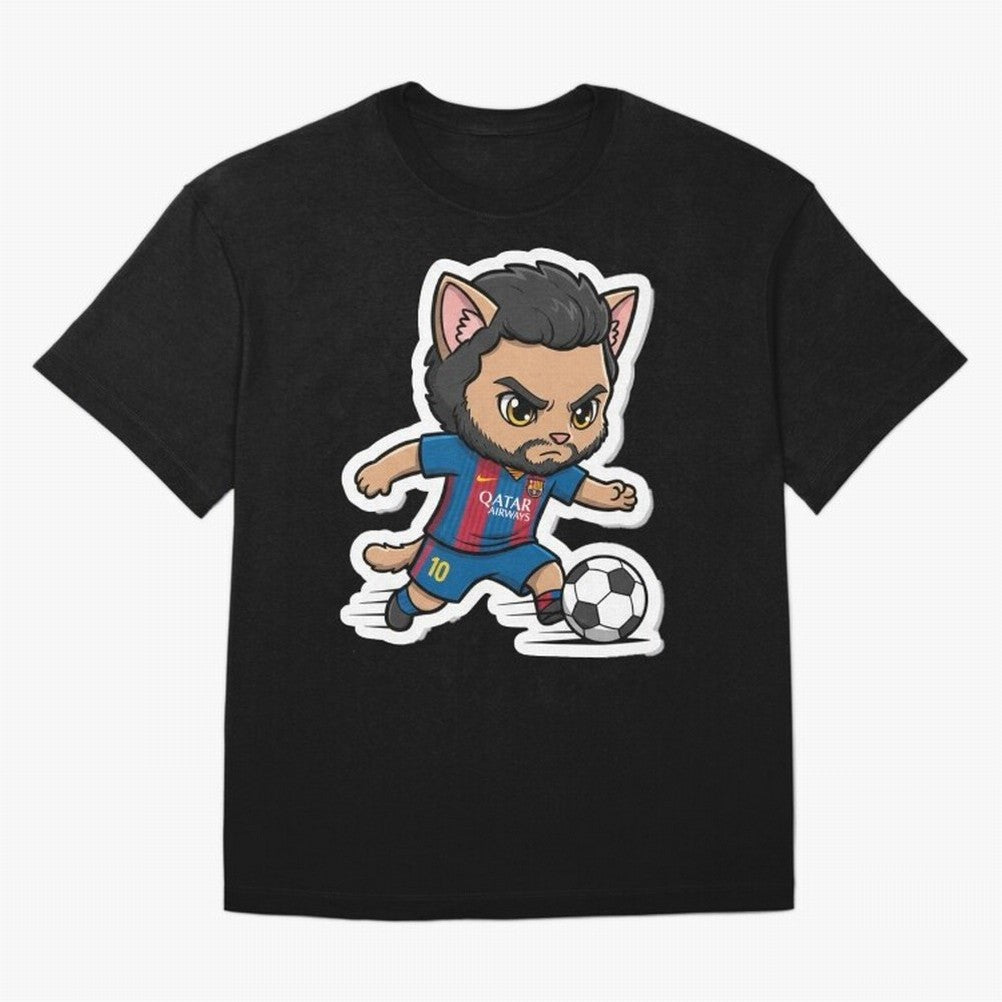 Fcb - Fc Barcelona | Cute Cat Messi with Jersey Barcelona Classic T-Shirt Carry the Dream of Match Day Hype around FIFA World Cup 2026, CR7 and Messi, Argentina, France and Brazil, Tournament Hype, Historic Matchups, Family Viewing Parties and