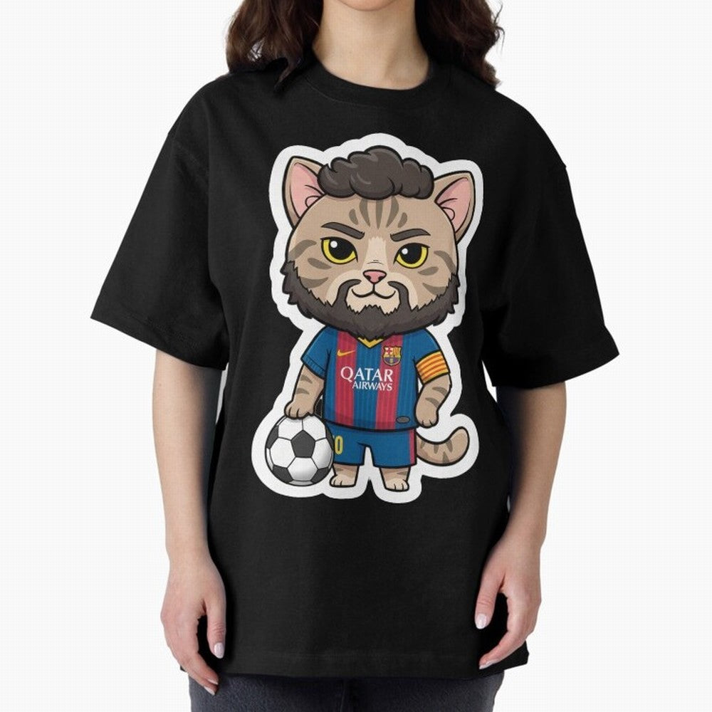 Fcb - Fc Barcelona | Cute Cat Messi with Jersey Barcelona Classic T-Shirt Bring Trophy Dreams to FIFA World Cup 2026 Spirit, Connected to England and Germany, Mbappe, Champion Mindset, Group Stage Buzz, Knockout Tension and Passionate Fan Culture;