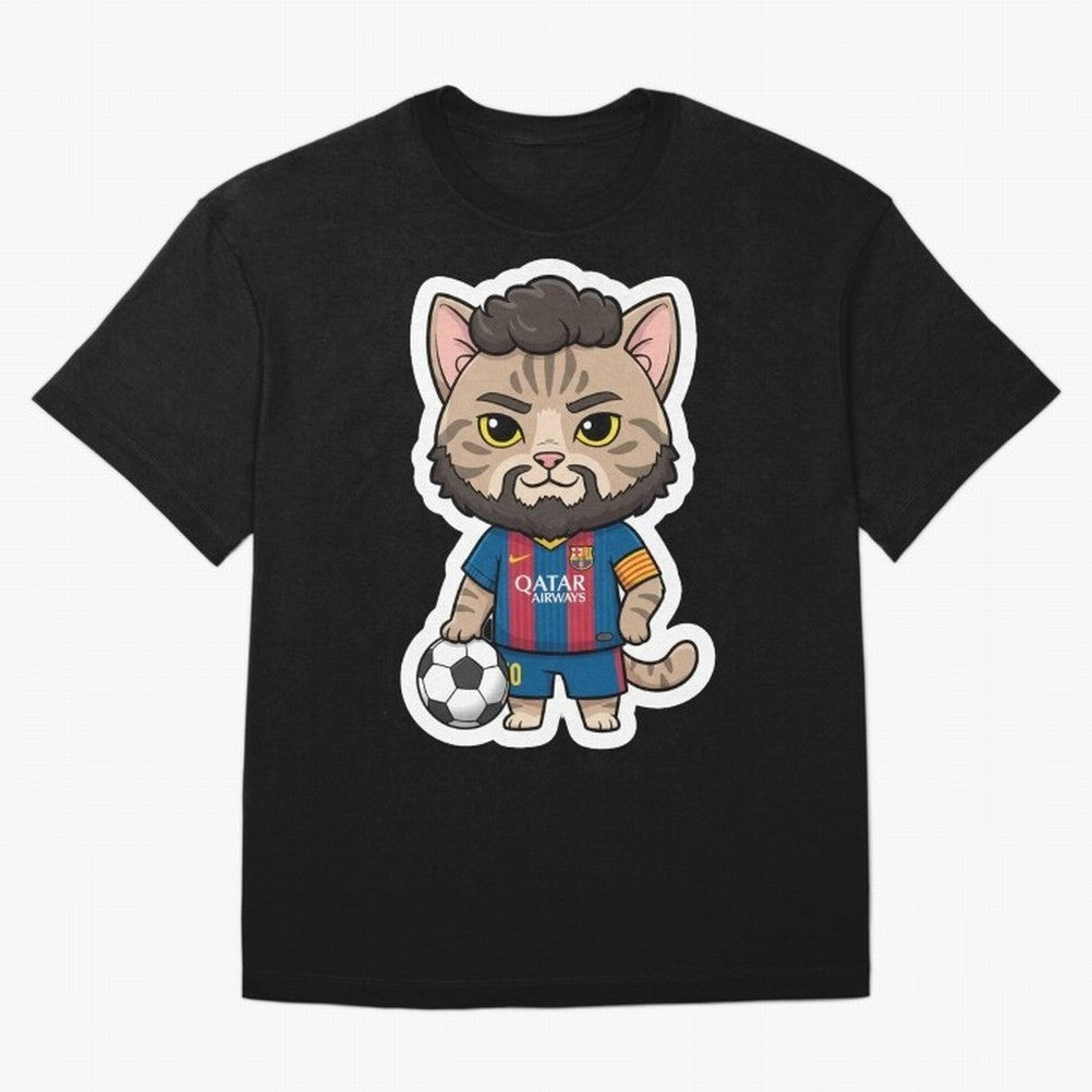 Fcb - Fc Barcelona | Cute Cat Messi with Jersey Barcelona Classic T-Shirt Bring Trophy Dreams to FIFA World Cup 2026 Spirit, Connected to England and Germany, Mbappe, Champion Mindset, Group Stage Buzz, Knockout Tension and Passionate Fan Culture;