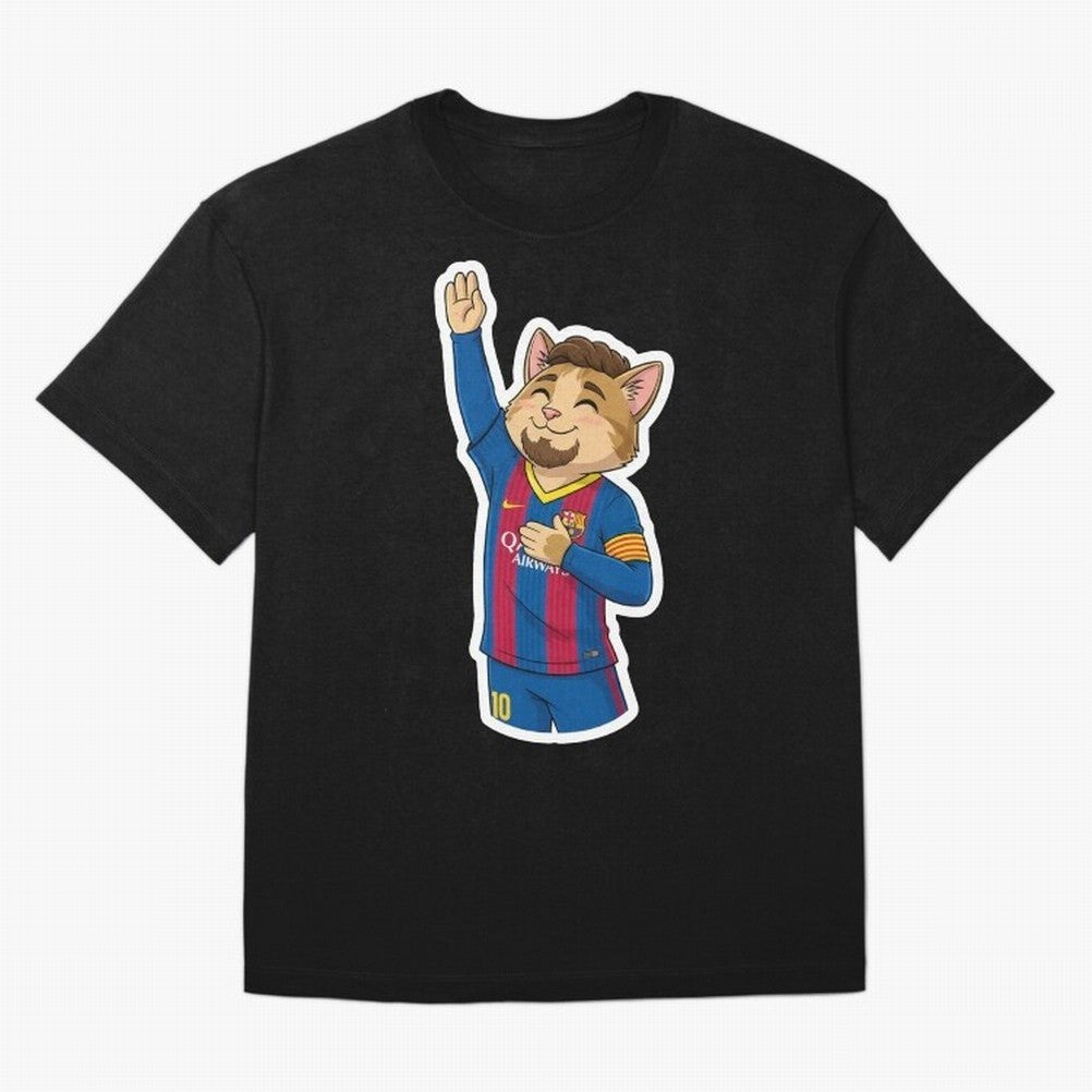 Fcb - Fc Barcelona | Cute Cat Messi with Jersey Barcelona Oversized T-Shirt Mark FIFA World Cup 2026 Filled with Cristiano Ronaldo, Haaland and CR7, Netherlands Energy, Match Day Excitement, Supporter Culture, Golden Goals and Global Football