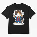 Fcb - Fc Barcelona | Cute Cat Messi with Jersey Barcelona Classic T-Shirt Honor Global Football Passion for FIFA World Cup 2026, Inspired by Messi and Cristiano Ronaldo, Portugal, Sports Nostalgia, International Competition, Famous Players and