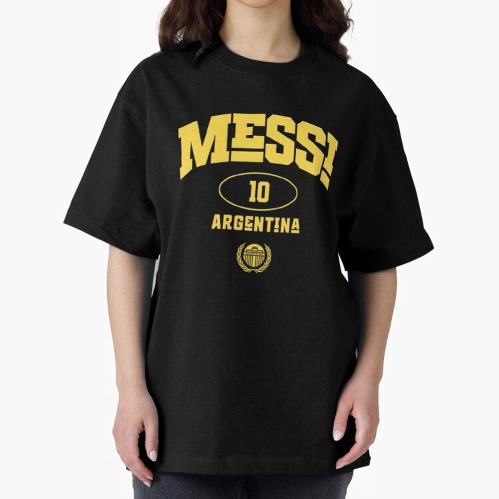Messi 10: Yellow Text Soccer Legend T-shirt Active T-Shirt Support the Legends of FIFA World Cup 2026 USA Canada Mexico Spirit, Filled with England, Cristiano Ronaldo, Haaland and CR7, Game Day Rituals, Football Legends, Country Pride and the Road
