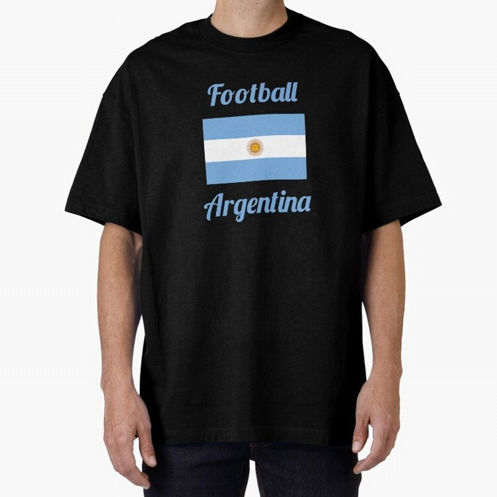 Argentina Football Flag ¨C Albiceleste Soccer Supporter Classic T-Shirt Experience Global Football Passion for FIFA World Cup 2026 USA Canada Mexico, Filled with CR7 and Messi, Germany, Football Festival Excitement, Trophy Ambitions, Country