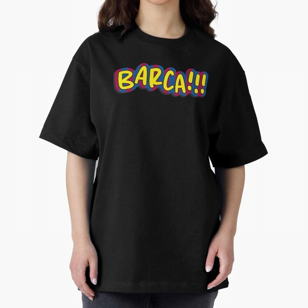 FC Barcelona Barca Oversized T-Shirt Celebrate Supporters United by Global Football Passion for FIFA World Cup 2026, Inspired by Neymar, Haaland and Cristiano Ronaldo, England, France and Netherlands, Football Festival Excitement, Trophy Ambitions,