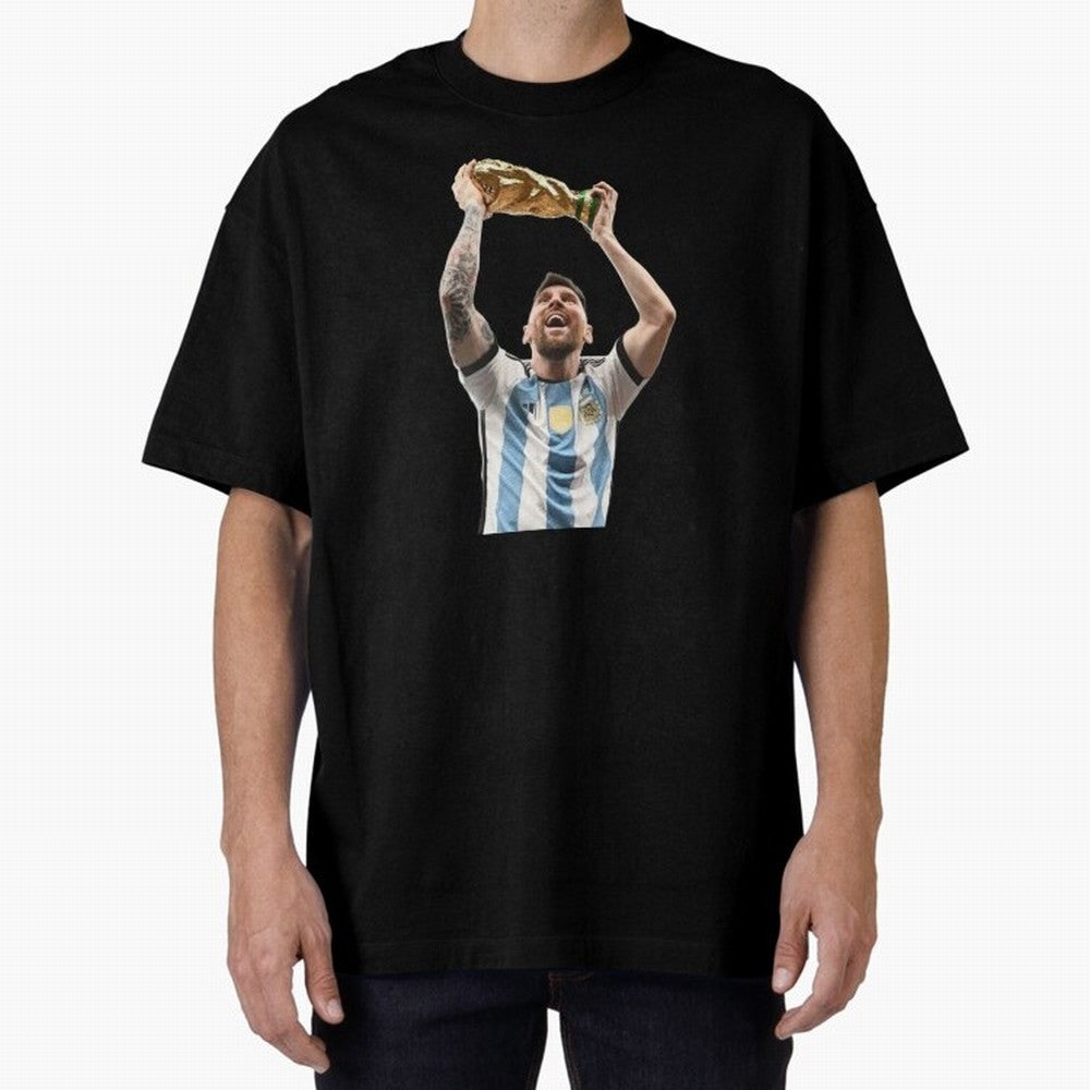 Lionel Messi lifting the World Cup Classic T-Shirt Cheer through Every Moment of Global Football Passion for FIFA World Cup 2026 USA Canada Mexico, Made for Haaland and Mbappe, Spain and Netherlands, Football Festival Excitement, Trophy Ambitions,
