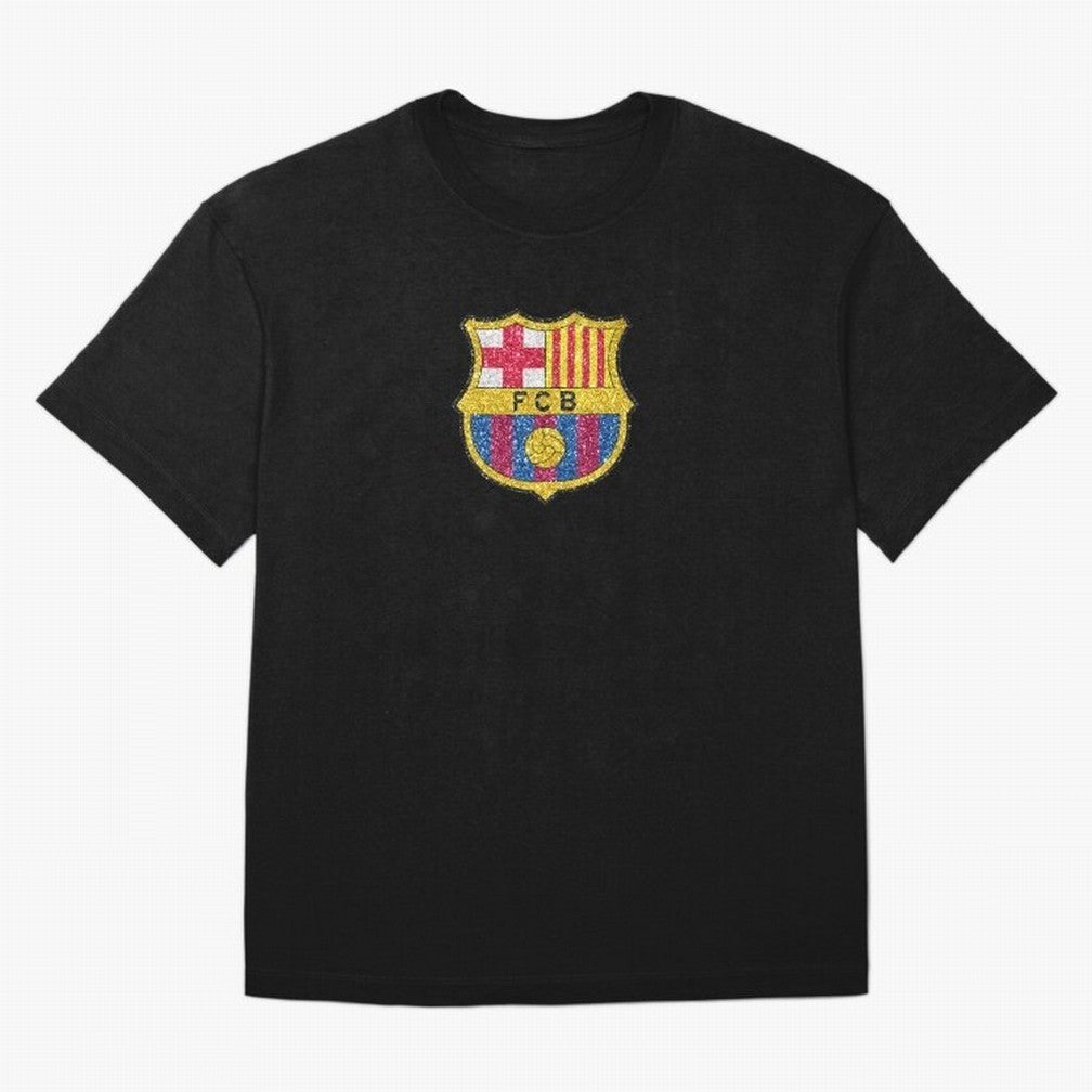 barca glitter logo Oversized T-Shirt Show Fan Pride Across the FIFA World Cup 2026 Group Stage Journey through Haaland and Mbappe Highlights, Argentina Pride, Match Day Excitement, Supporter Culture, Golden Goals and Global Football Passion; Ideal