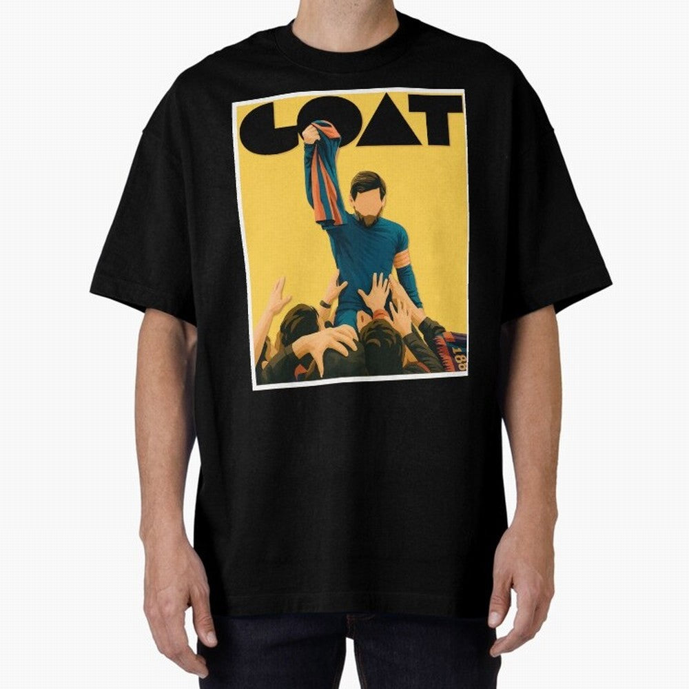 Lionel Messi Men's Football GOAT T-Shirt | Argentina Retro Vintage Messi Shirt Fan Gift Oversized T-Shirt Keep the Legacy of Global Football Passion for FIFA World Cup 2026, Inspired by Cristiano Ronaldo, Haaland and CR7, Brazil, Football History,