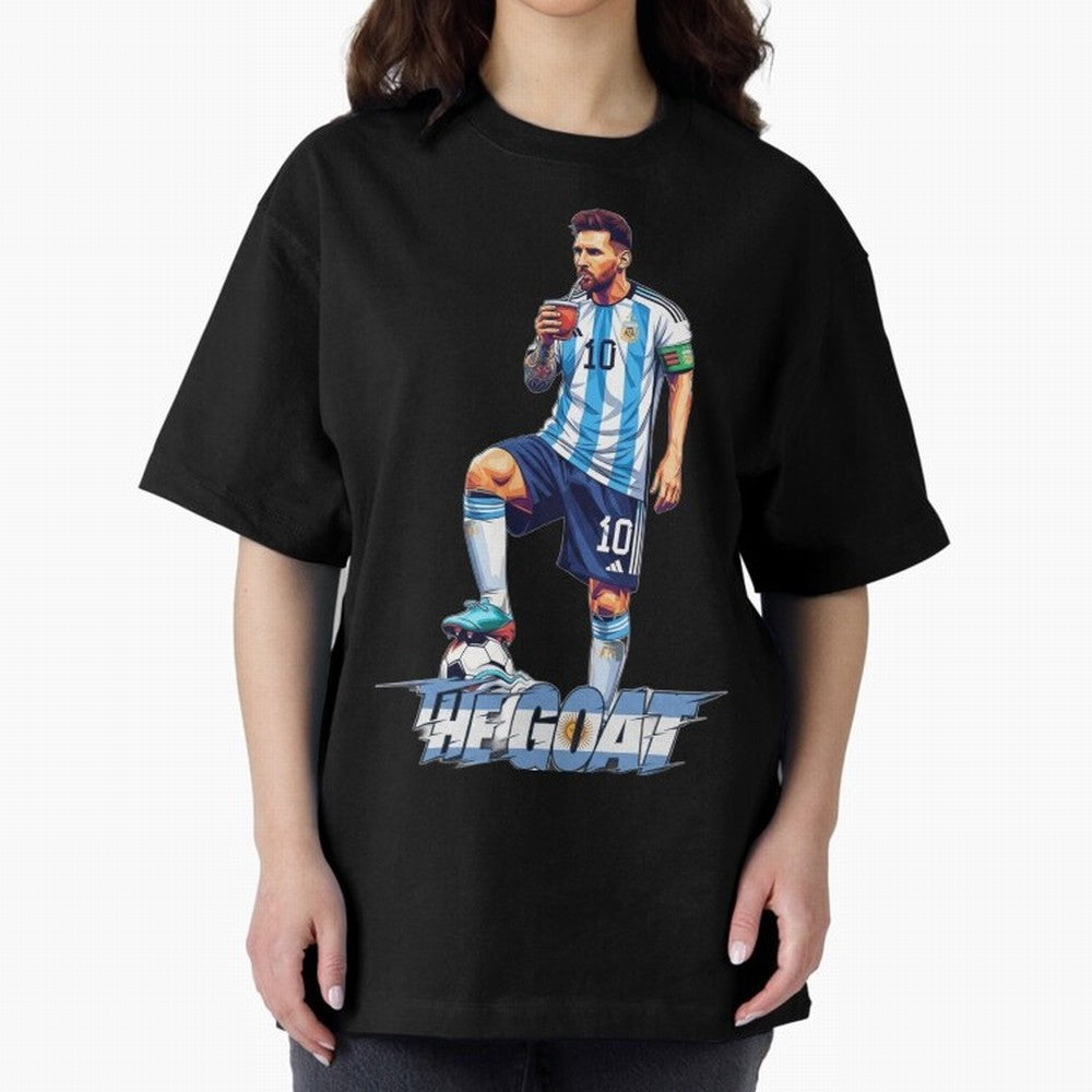 Messi Illustrated Style Drinking Mate ¨C Unique Design by The Goat Classic T-Shirt Honor FIFA World Cup 2026 USA Canada Mexico Driven by Neymar, Portugal Energy, Goal Celebration Energy, Supporter Heritage, Football Icons and Worldwide Tournament