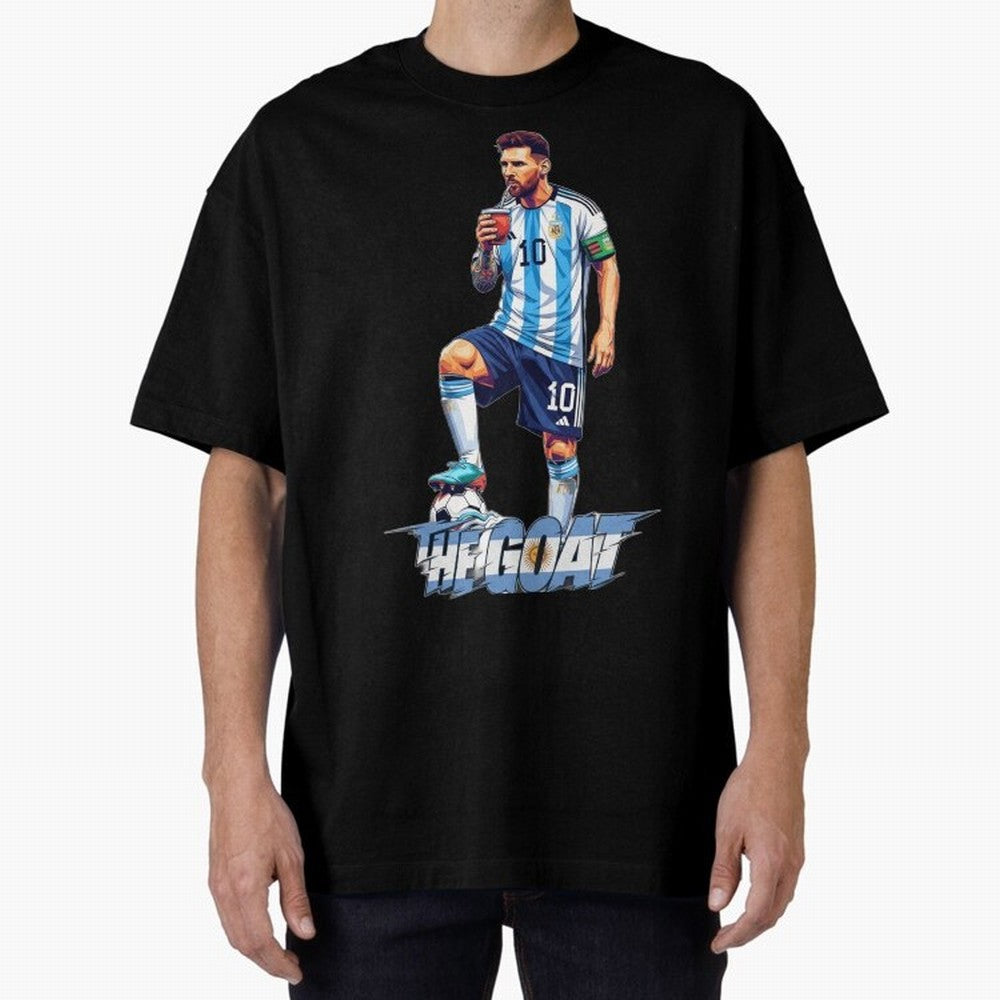 Messi Illustrated Style Drinking Mate ¨C Unique Design by The Goat Classic T-Shirt Honor FIFA World Cup 2026 USA Canada Mexico Driven by Neymar, Portugal Energy, Goal Celebration Energy, Supporter Heritage, Football Icons and Worldwide Tournament