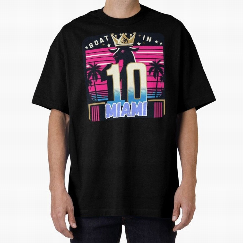 GOAT IN MIAMI | Messi Classic T-Shirt Celebrate Fan Culture around Global Football Passion for FIFA World Cup 2026 USA Canada Mexico, Made for Neymar, Haaland and Cristiano Ronaldo, France and Portugal, Match Day Excitement, Supporter Culture,