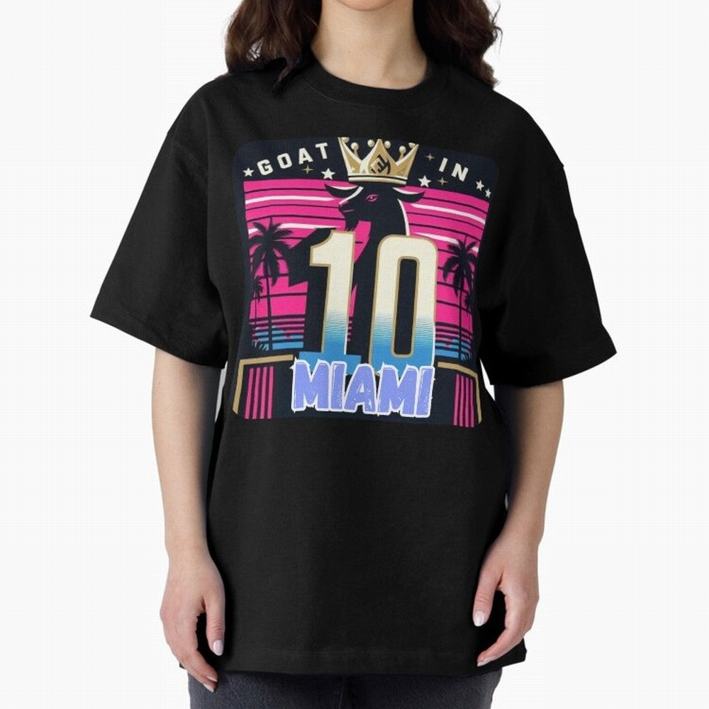 GOAT IN MIAMI | Messi Classic T-Shirt Celebrate Fan Culture around Global Football Passion for FIFA World Cup 2026 USA Canada Mexico, Made for Neymar, Haaland and Cristiano Ronaldo, France and Portugal, Match Day Excitement, Supporter Culture,