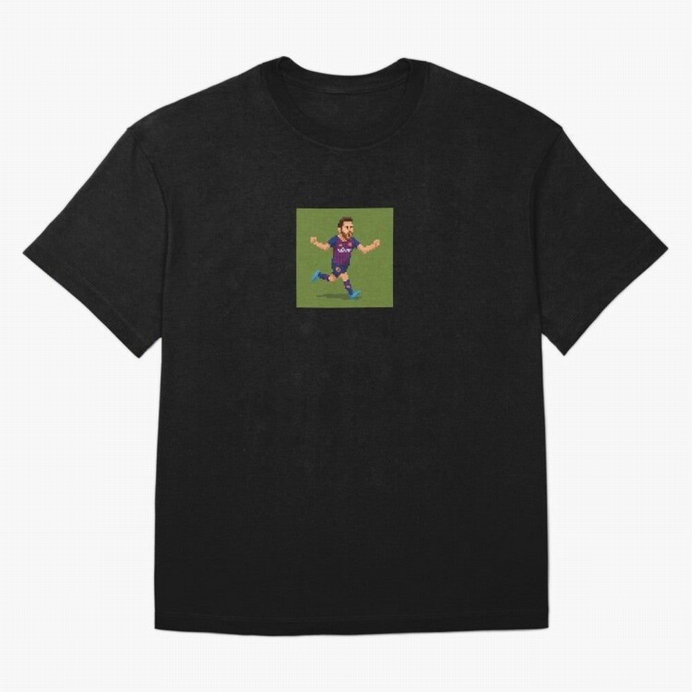 Lionel Messi Barcelona Pixel Art Tribute Classic T-Shirt Feel International Energy from the FIFA World Cup 2026 Journey through Messi, Neymar and Mbappe Highlights, France Pride, Goal Celebration Energy, Supporter Heritage, Football Icons and