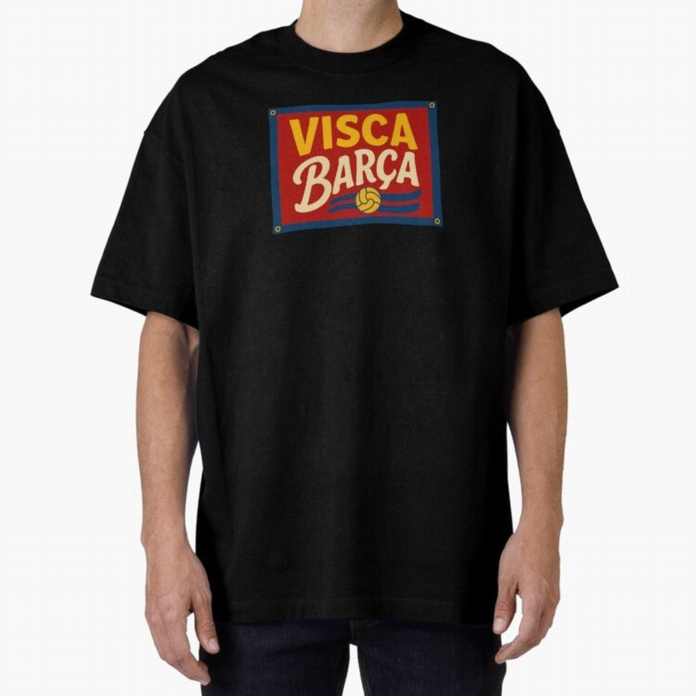 FC Barcelona Visca Barca Oversized T-Shirt Fuel Your Fan Pride for FIFA World Cup 2026 USA Canada Mexico Spirit, Highlighting Portugal, Spain and Germany, Messi, Neymar and Mbappe, Global Supporter Spirit, Legendary Goals, National Colors and
