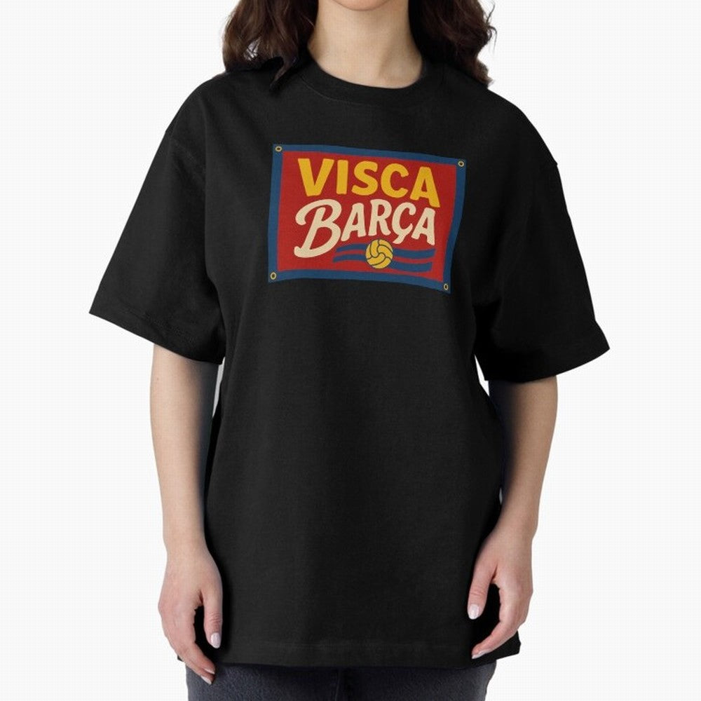 FC Barcelona Visca Barca Oversized T-Shirt Fuel Your Fan Pride for FIFA World Cup 2026 USA Canada Mexico Spirit, Highlighting Portugal, Spain and Germany, Messi, Neymar and Mbappe, Global Supporter Spirit, Legendary Goals, National Colors and