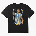 Lionel Messi Argentina Art ¨C Iconic World Cup Champion Tribute Design	 Oversized T-Shirt Bring Champion Energy into the FIFA World Cup 2026 Group Stage Journey through Cristiano Ronaldo Highlights, Argentina Pride, Soccer Culture, Superstar