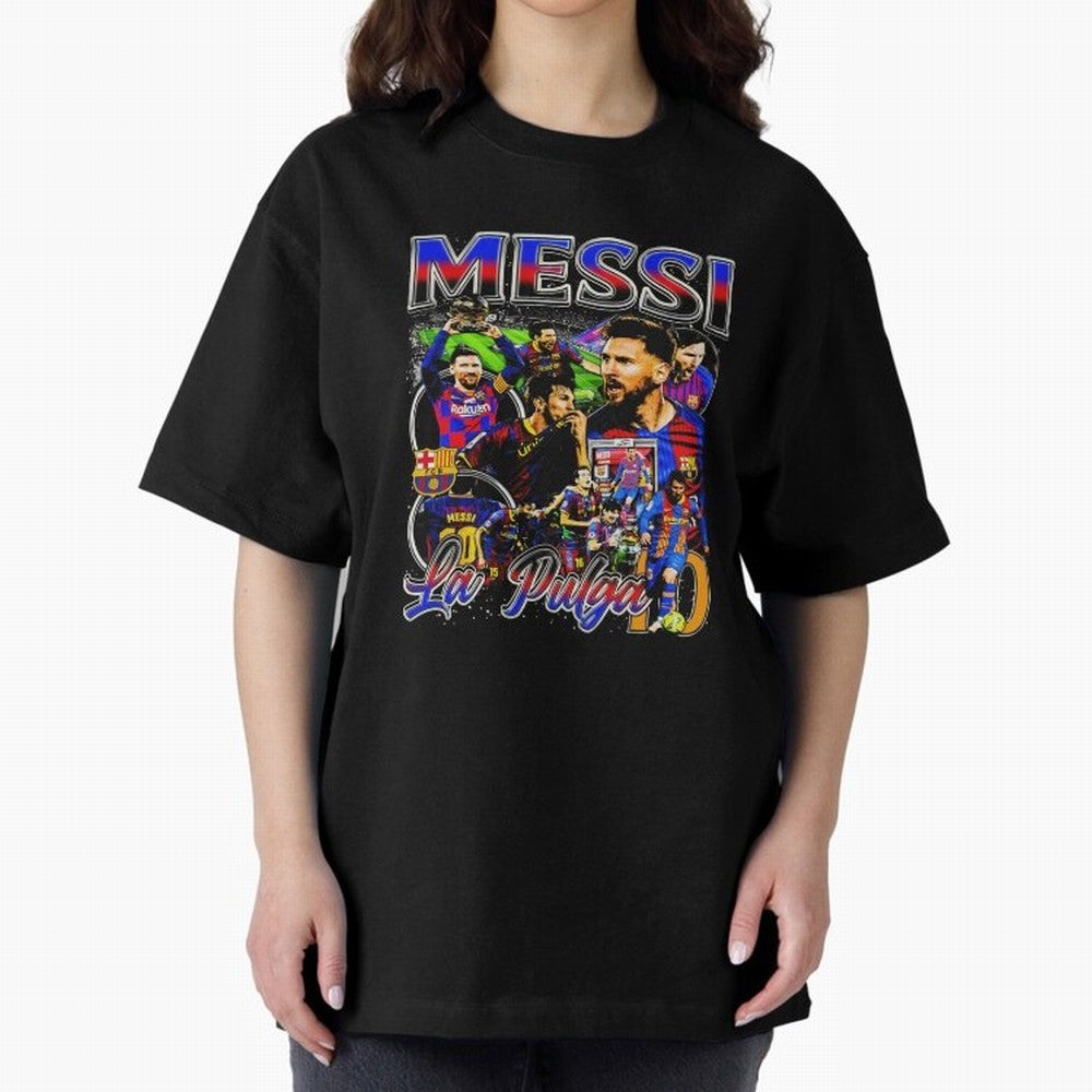 Lionel Messi La Pulga Oversized T-Shirt Celebrate National Team Dreams in Global Football Passion for FIFA World Cup 2026 Group Stage, Centered on Messi, Neymar and Mbappe, England and Germany, Tournament Hype, Historic Matchups, Family Viewing