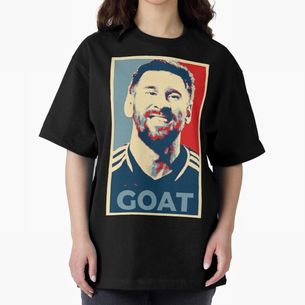 Messi - Hope Oversized T-Shirt Join the Global Buzz around Global Football Passion for FIFA World Cup 2026 USA Canada Mexico, Centered on Cristiano Ronaldo, Haaland and CR7, France, Champion Mindset, Group Stage Buzz, Knockout Tension and