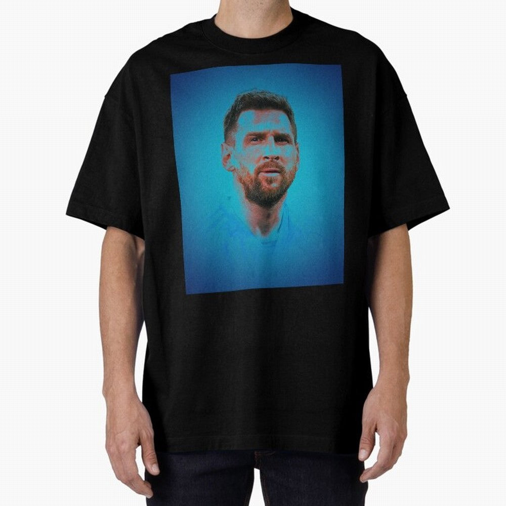 Messi: The Undisputed GOAT Oversized T-Shirt Honor the Football Icons of Global Football Passion for FIFA World Cup 2026 USA Canada Mexico, with Cristiano Ronaldo, Haaland and CR7, Portugal, Champion Mindset, Group Stage Buzz, Knockout Tension and