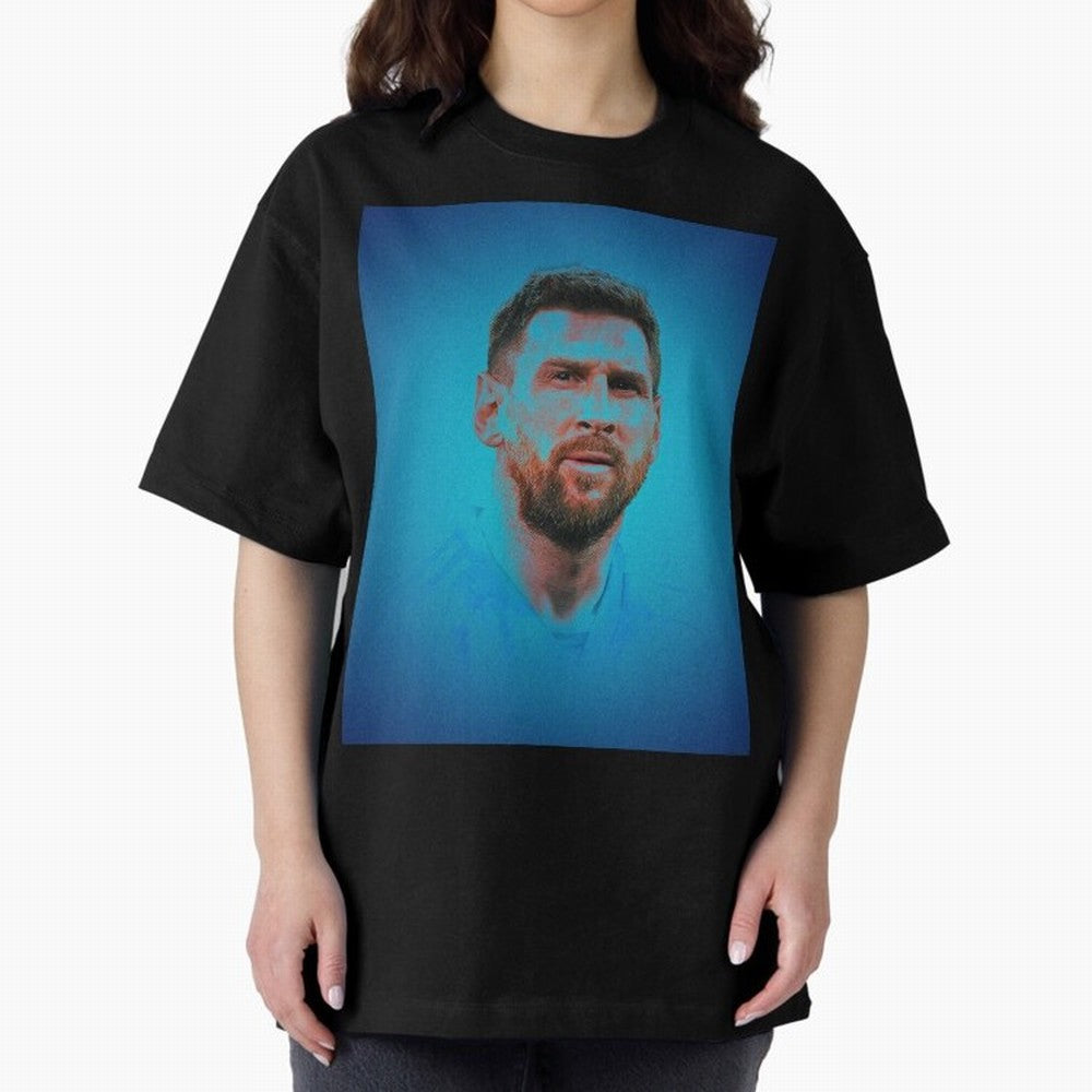 Messi: The Undisputed GOAT Oversized T-Shirt Honor the Football Icons of Global Football Passion for FIFA World Cup 2026 USA Canada Mexico, with Cristiano Ronaldo, Haaland and CR7, Portugal, Champion Mindset, Group Stage Buzz, Knockout Tension and