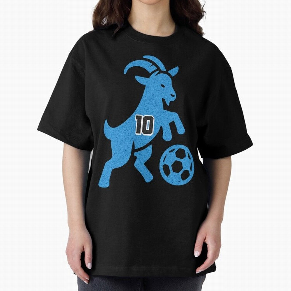 GOAT 10 Football Oversized T-Shirt Keep Football History Alive during FIFA World Cup 2026 USA Canada Mexico Spirit, Made for Spain, Mbappe, Sports Nostalgia, International Competition, Famous Players and Unforgettable Victories; Ideal for