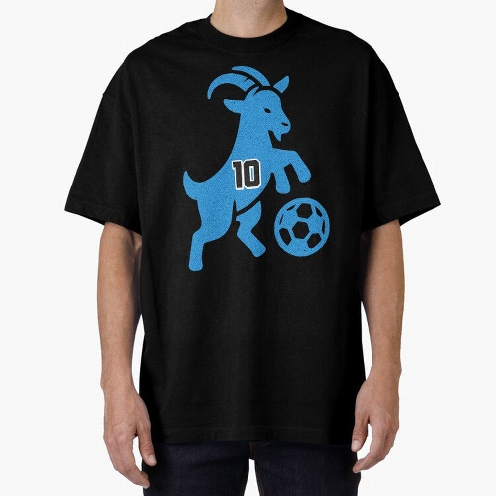 GOAT 10 Football Oversized T-Shirt Keep Football History Alive during FIFA World Cup 2026 USA Canada Mexico Spirit, Made for Spain, Mbappe, Sports Nostalgia, International Competition, Famous Players and Unforgettable Victories; Ideal for