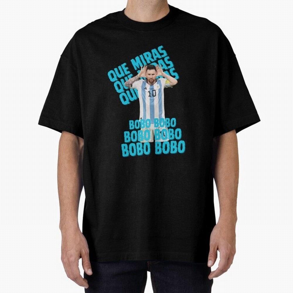 LEONEL MESSI Oversized T-Shirt Show Your Stadium Side during Global Football Passion for FIFA World Cup 2026 USA Canada Mexico, Driven by Messi, Neymar and Mbappe, Argentina, France and Brazil, Goal Celebration Energy, Supporter Heritage, Football