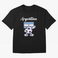 ARGENTINA - Dabbing Football Soccer Ball - ARGENTINA Oversized T-Shirt Celebrate Golden Goal Energy in FIFA World Cup 2026 Group Stage for Fans of Messi and France and Portugal, Bringing Sports Nostalgia, International Competition, Famous Players