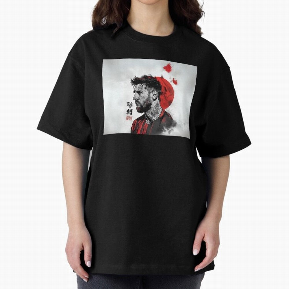 Messi Red Moon Classic T-Shirt Represent Football Lovers during FIFA World Cup 2026 Group Stage for Fans of Messi, CR7 and Mbappe and Portugal, Bringing Vintage Soccer Flavor, Modern Football Stars, National Flags and Final Night Emotion; Perfect