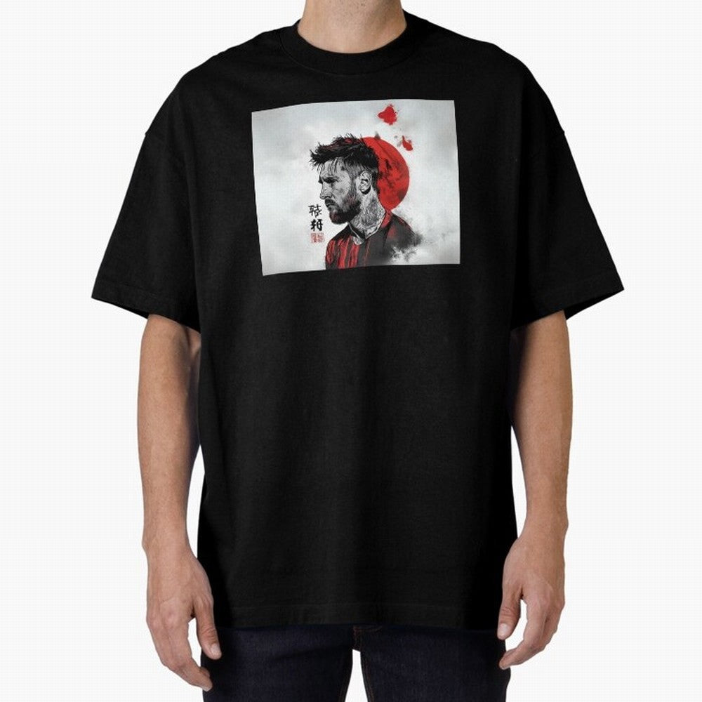 Messi Red Moon Classic T-Shirt Represent Football Lovers during FIFA World Cup 2026 Group Stage for Fans of Messi, CR7 and Mbappe and Portugal, Bringing Vintage Soccer Flavor, Modern Football Stars, National Flags and Final Night Emotion; Perfect