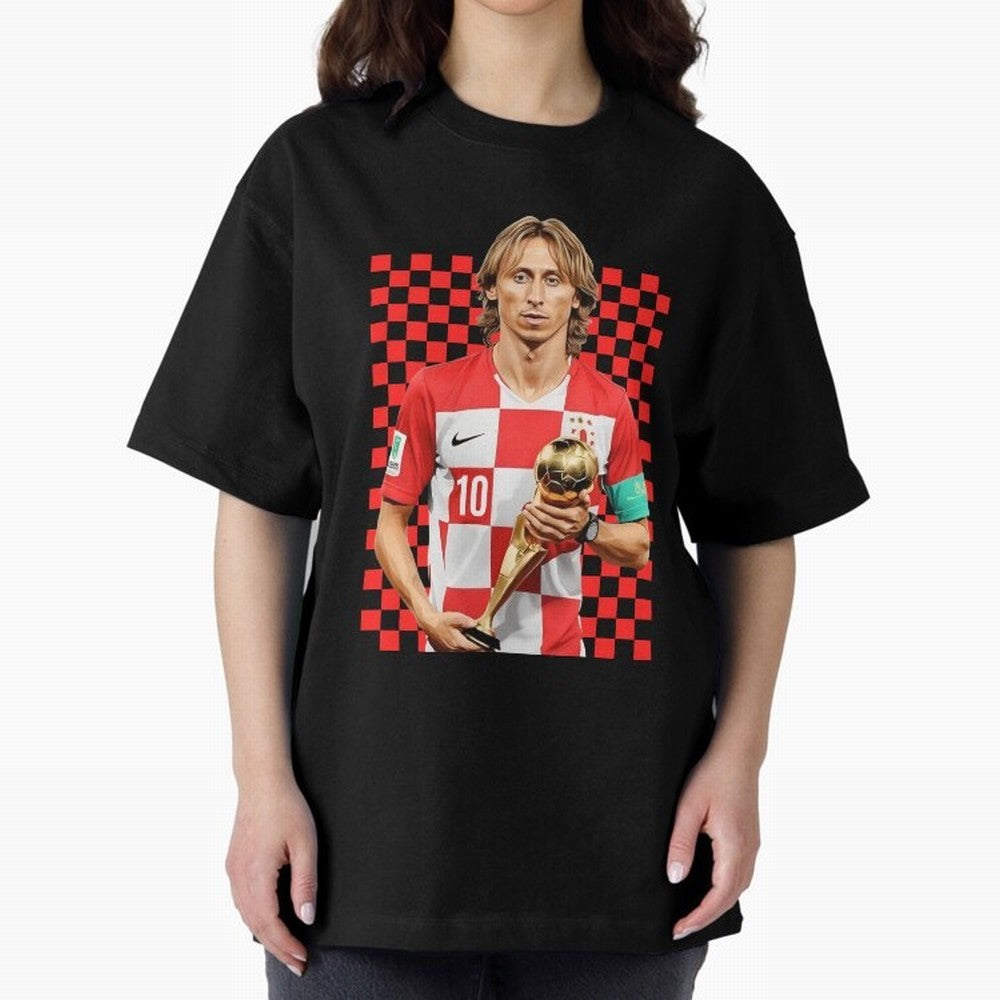Luka Modric Ballon d'Or Graphic Essential T-Shirt Follow Every Goal of Match Day Hype around FIFA World Cup 2026 Group Stage, Haaland and Mbappe, Portugal, Match Day Excitement, Supporter Culture, Golden Goals and Global Football Passion; Ideal for