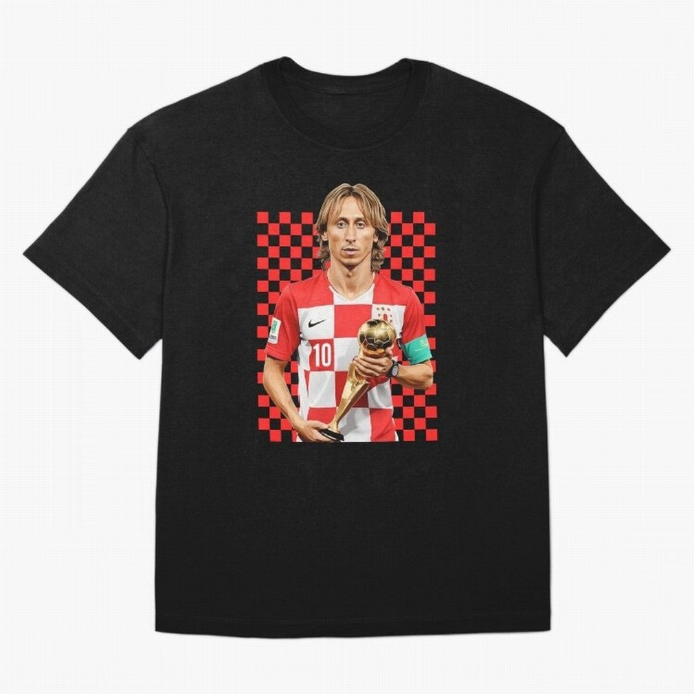Luka Modric Ballon d'Or Graphic Essential T-Shirt Follow Every Goal of Match Day Hype around FIFA World Cup 2026 Group Stage, Haaland and Mbappe, Portugal, Match Day Excitement, Supporter Culture, Golden Goals and Global Football Passion; Ideal for