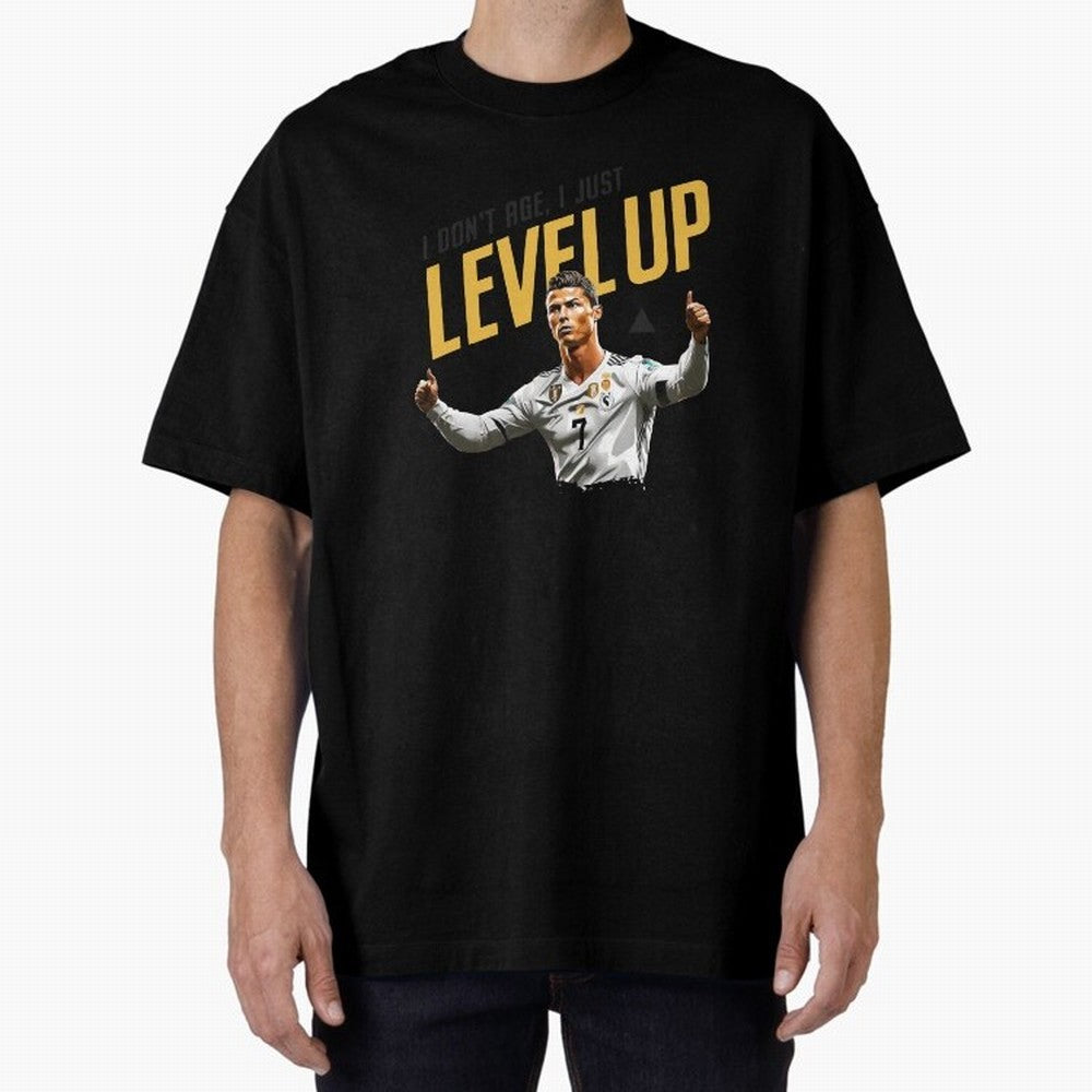 Cristiano Ronaldo Levels Up Essential T-Shirt Follow Every Goal of FIFA World Cup 2026 Highlighting Cristiano Ronaldo, Haaland and CR7, Argentina Energy, Worldwide Fan Energy, Dramatic Goals, Stadium Lights and Championship Celebrations; Perfect