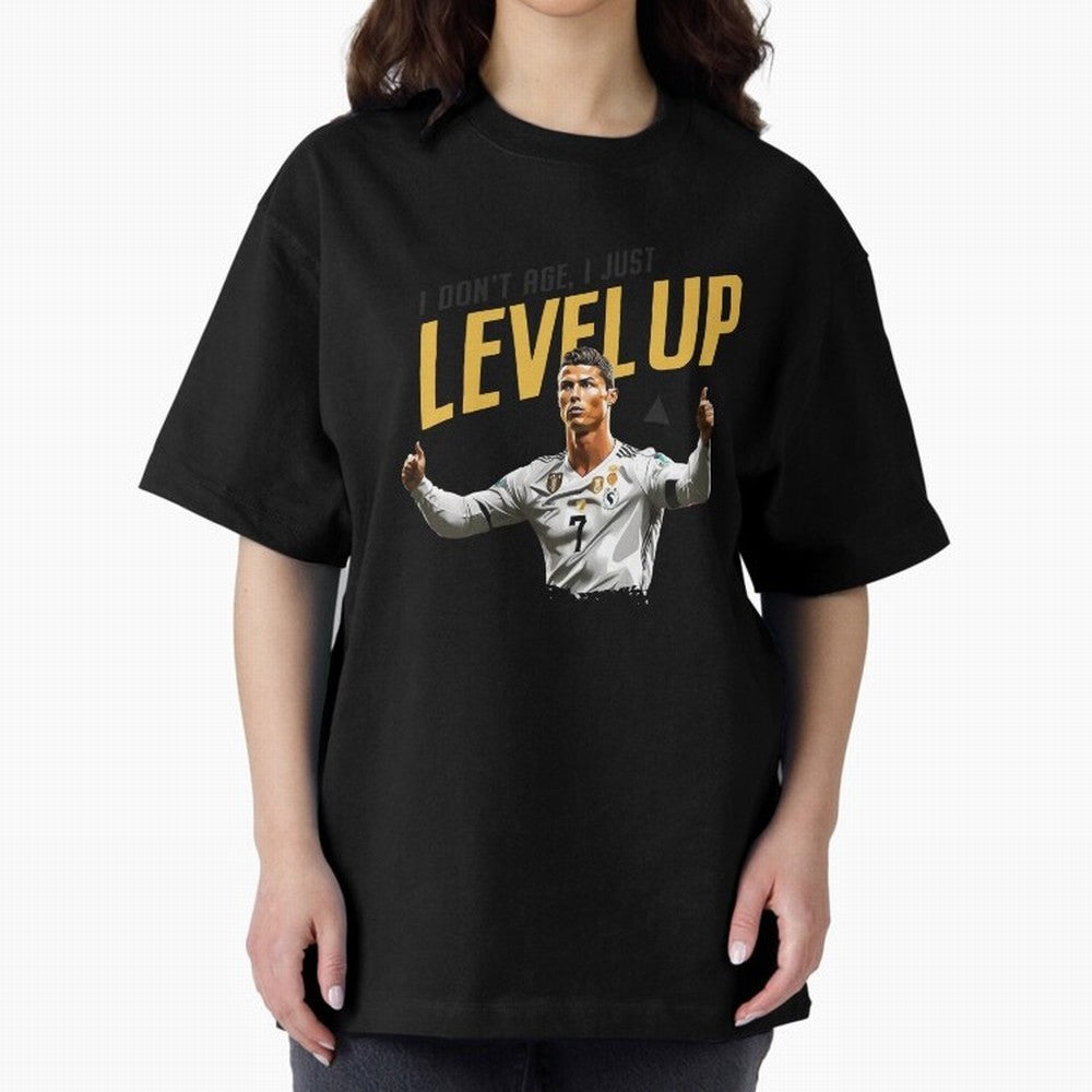 Cristiano Ronaldo Levels Up Essential T-Shirt Follow Every Goal of FIFA World Cup 2026 Highlighting Cristiano Ronaldo, Haaland and CR7, Argentina Energy, Worldwide Fan Energy, Dramatic Goals, Stadium Lights and Championship Celebrations; Perfect