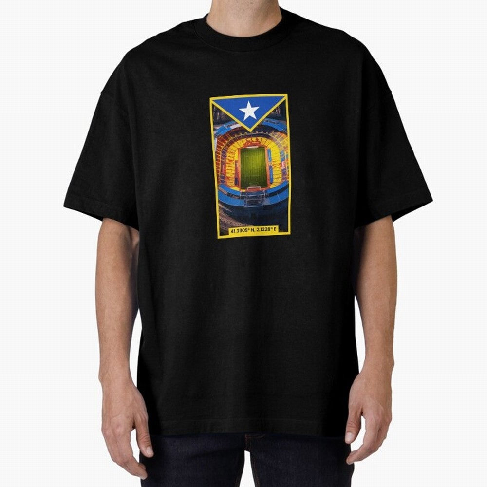 Barcelona Stadium Coordinates Graphic Essential T-Shirt Show Your Tournament Heart for Match Day Hype around FIFA World Cup 2026, Mbappe and Neymar, France, Soccer Culture, Superstar Moments, National Team Dreams and Competitive Fire; Ideal for