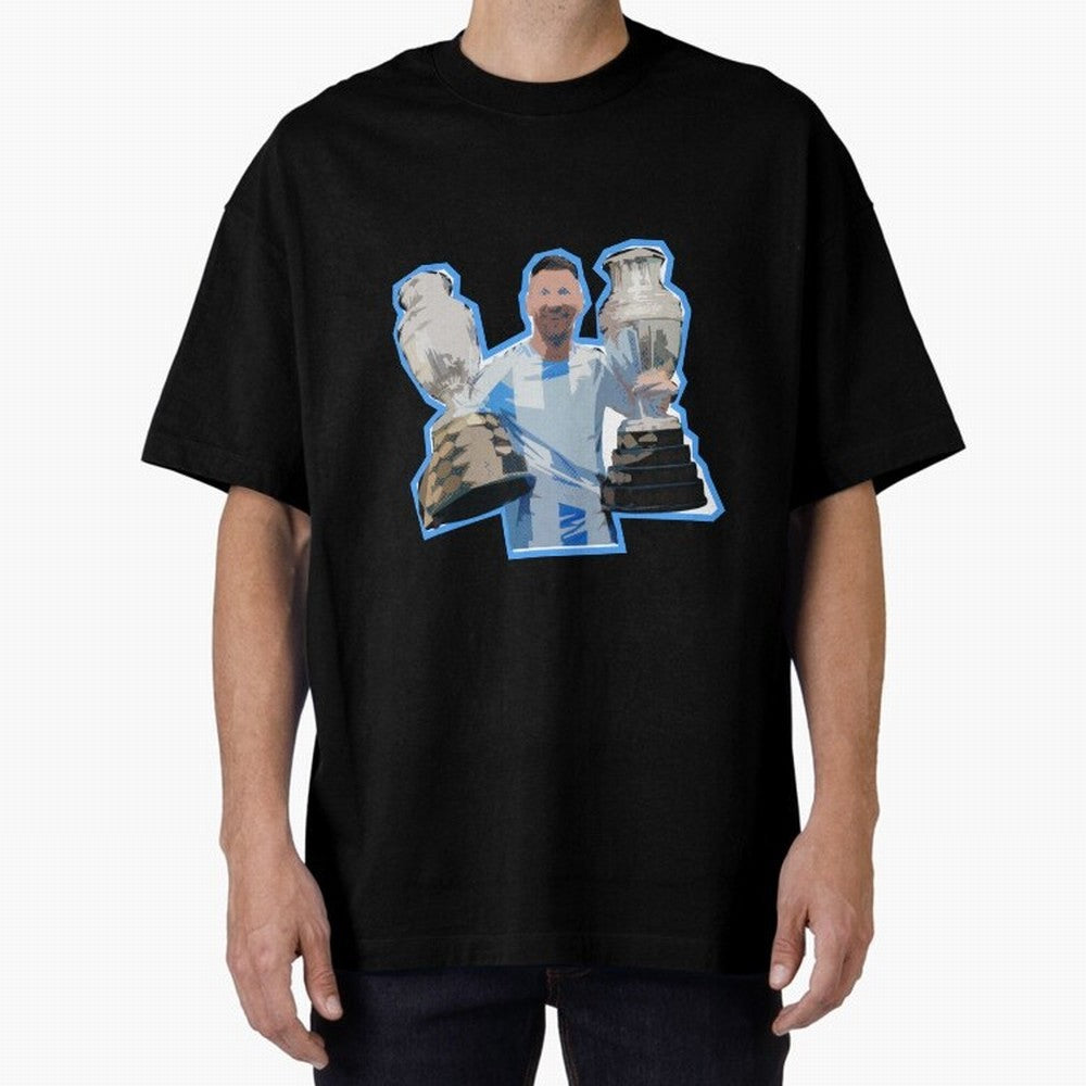 Leo Messi Double Copa Classic T-Shirt Upgrade FIFA World Cup 2026 for Fans of Messi, CR7 and Mbappe and Spain, Bringing Retro Football Energy, Iconic Rivalries, Trophy Chase Drama and Stadium Atmosphere; Great for Supporters Who Love Legendary