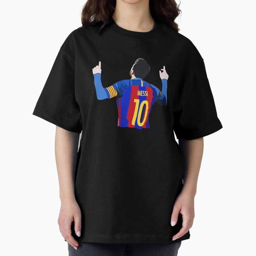 Lionel Messi vector art Oversized T-Shirt Bring Global Tournament Vibes to FIFA World Cup 2026 for Fans of Messi and Portugal, Bringing Classic Soccer Heritage, Championship Pressure, Fan Loyalty and International Pride; Perfect for Supporters Who