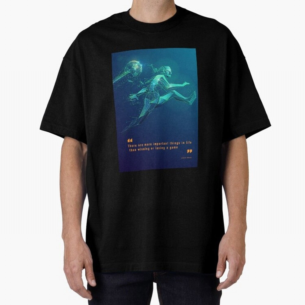 soccer football graphic Lionel Messi quotes Oversized T-Shirt Bring Global Tournament Vibes to FIFA World Cup 2026 Spirit, Highlighting England, Mbappe, Match Day Excitement, Supporter Culture, Golden Goals and Global Football Passion; Ideal for