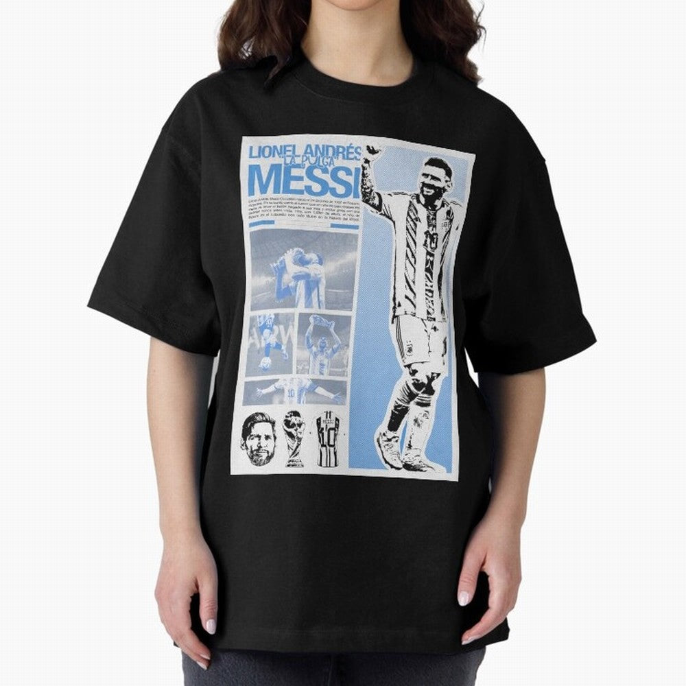 The Flea Lionel Messi Oversized T-Shirt Wear the Spirit of Match Day Hype around FIFA World Cup 2026 USA Canada Mexico, Messi, Neymar and Mbappe, France and Portugal, Goal Celebration Energy, Supporter Heritage, Football Icons and Worldwide