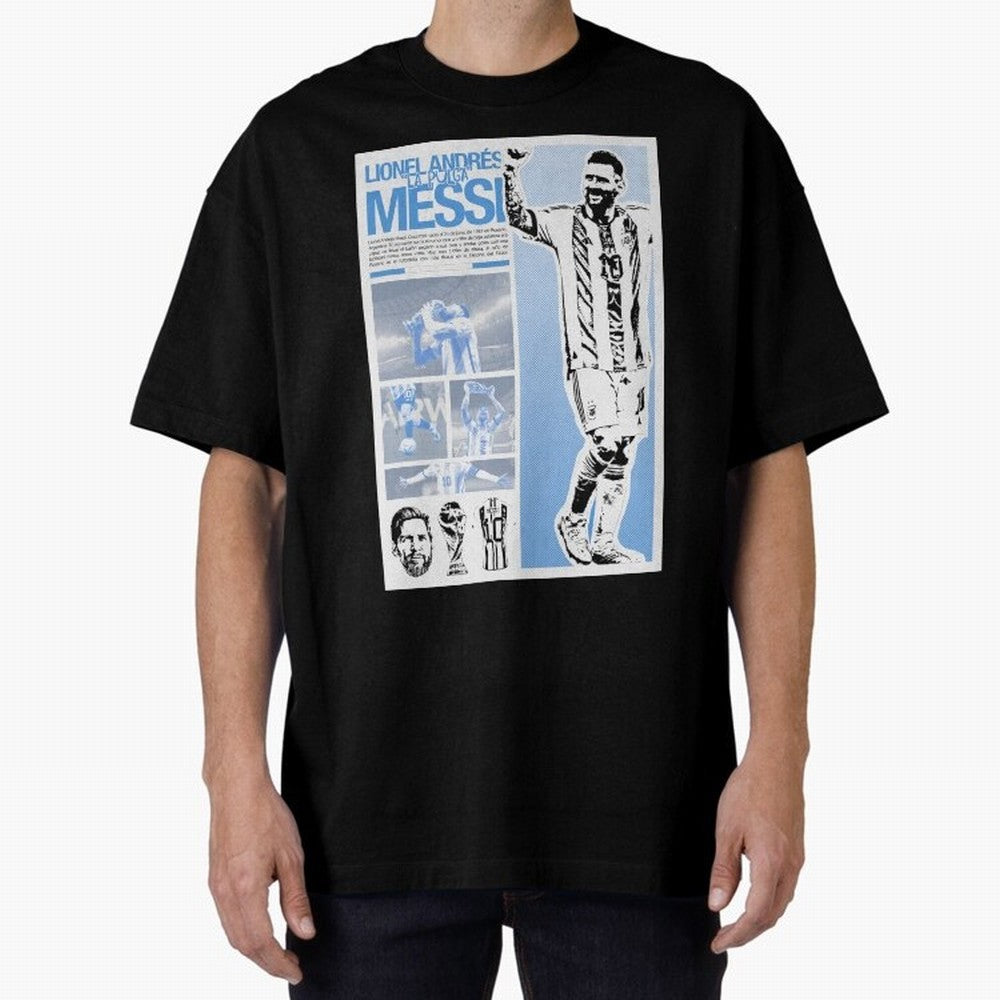The Flea Lionel Messi Oversized T-Shirt Wear the Spirit of Match Day Hype around FIFA World Cup 2026 USA Canada Mexico, Messi, Neymar and Mbappe, France and Portugal, Goal Celebration Energy, Supporter Heritage, Football Icons and Worldwide
