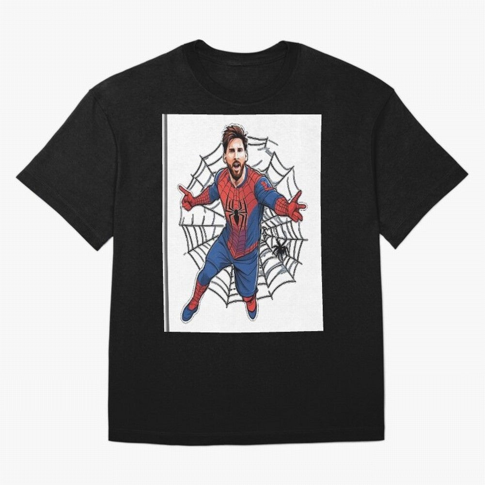 Lionel Messi Spider Oversized T-Shirt Cheer for Match Day Hype around FIFA World Cup 2026 USA Canada Mexico, Cristiano Ronaldo, Haaland and CR7, Argentina, Sports Nostalgia, International Competition, Famous Players and Unforgettable Victories;