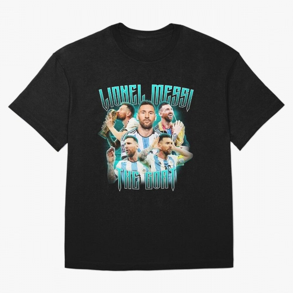 Lionel Messi Vintage Style Tee, Bootleg Tee, Bootleg T Shirt, Rap Tee Classic T-Shirt Bring Supporter Culture to FIFA World Cup 2026 USA Canada Mexico for Fans of Messi, Neymar and Mbappe and England, France and Netherlands, Bringing Football