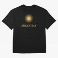 Argentina Gold Oversized T-Shirt Celebrate Soccer Greatness during FIFA World Cup 2026 USA Canada Mexico for Fans of Messi, CR7 and Mbappe and Spain and Netherlands, Bringing Retro Football Energy, Iconic Rivalries, Trophy Chase Drama and Stadium