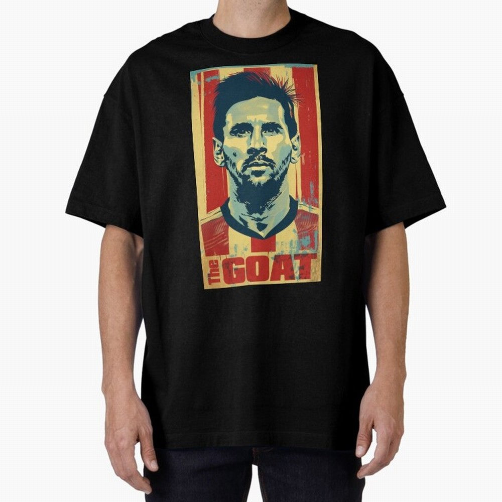 Messi The GOAT Graphic poster design Premium T-Shirt Carry National Pride through the FIFA World Cup 2026 Group Stage Journey through Neymar, Haaland and Cristiano Ronaldo Highlights, France and Portugal Pride, Sports Nostalgia, International