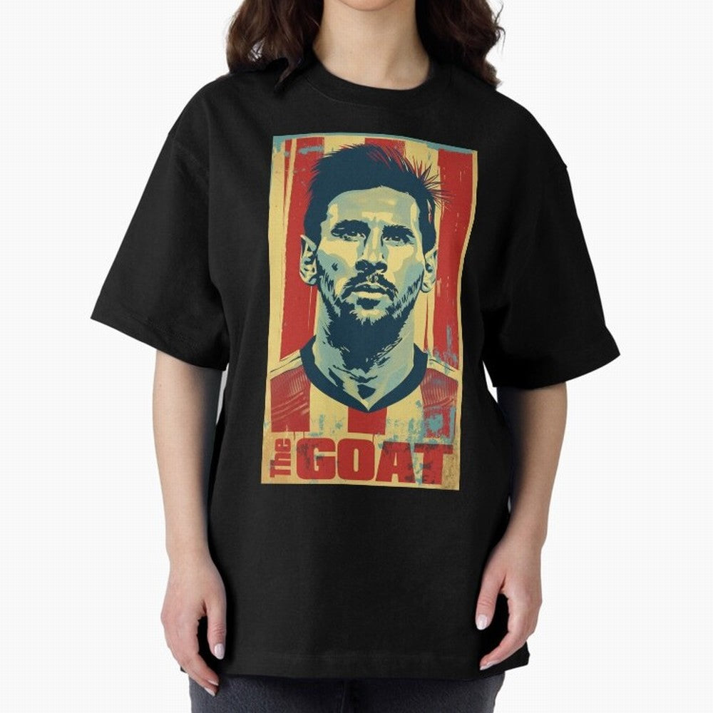 Messi The GOAT Graphic poster design Premium T-Shirt Carry National Pride through the FIFA World Cup 2026 Group Stage Journey through Neymar, Haaland and Cristiano Ronaldo Highlights, France and Portugal Pride, Sports Nostalgia, International